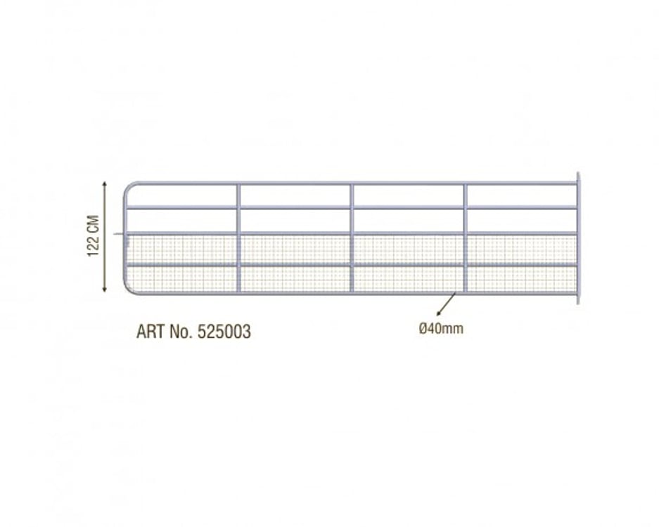 5 Bar Half Mesh Field Gates, view 1