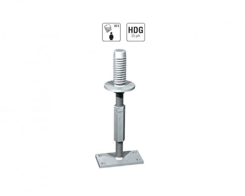 Adjustable Post Support With Long Nut, view 1