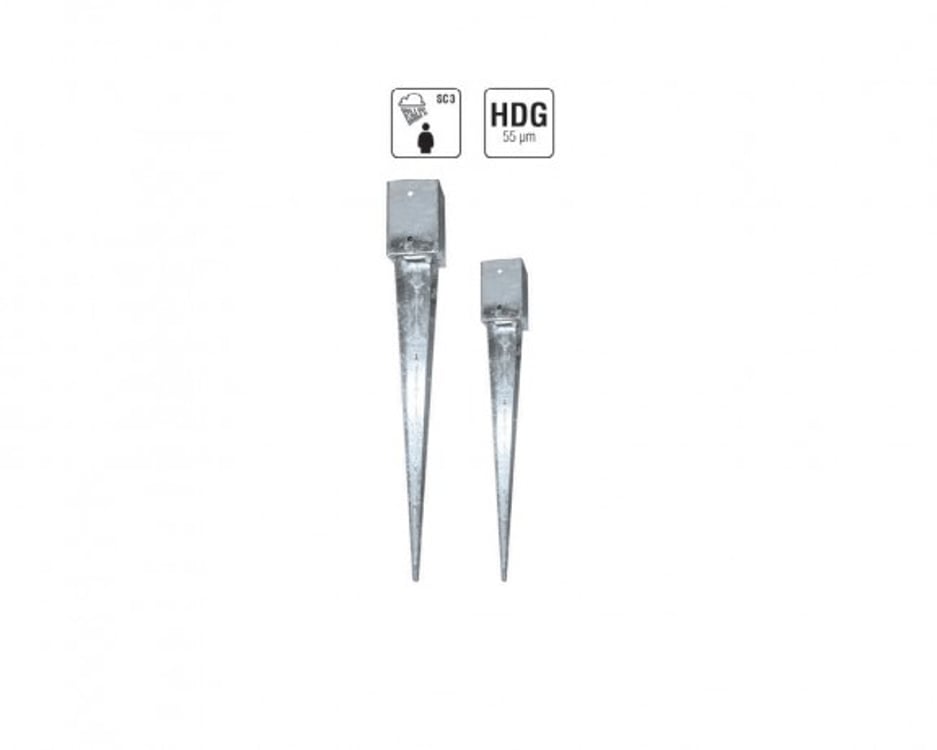 Pole Anchors For Square Post, view 1