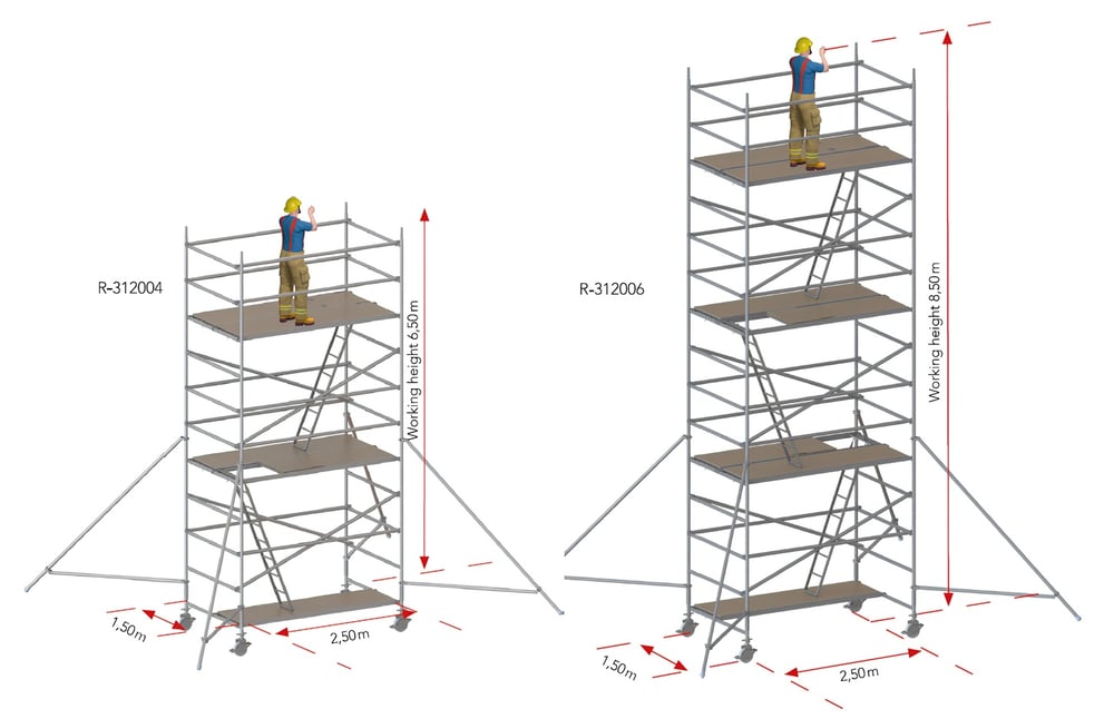 RALUTECH Rolling Tower 150 × 250 cm, R-312004, view 1