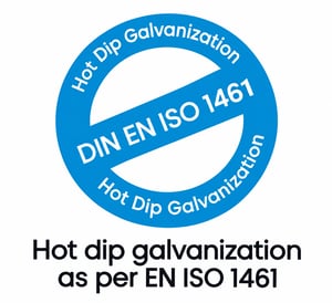 Hot dip galvanising to EN ISO 1461