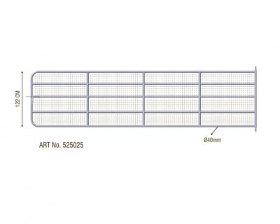 5 Bar Full Mesh, Galvanised Field Gates