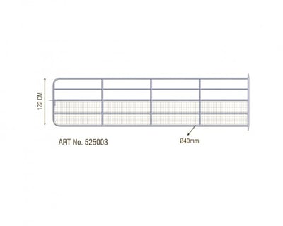5 Bar Half Mesh Field Gates, Galvanised Field Gates
