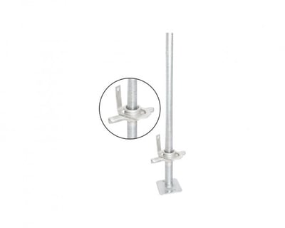 Adjustable Base Jack With Locking Strip, Scaffold Base Jacks and U Heads