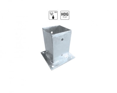Ground Plates For Square Post, Ground Anchors and Ground Plates