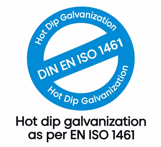 Hot dip galvanising, EN ISO 1461