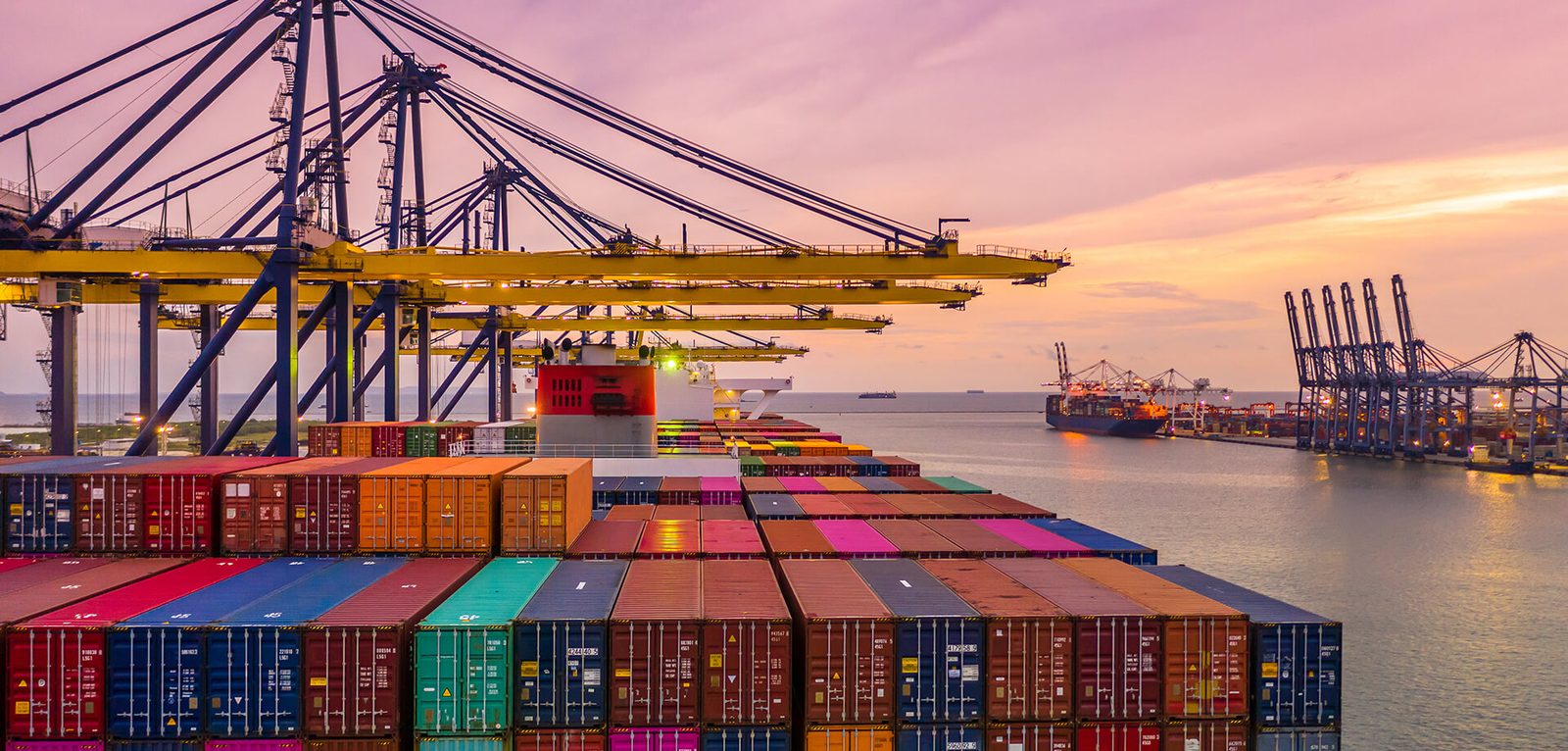 Container port, export consignments